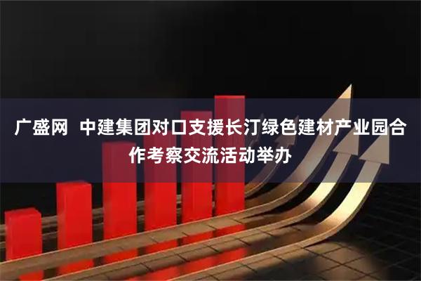 广盛网  中建集团对口支援长汀绿色建材产业园合作考察交流活动举办